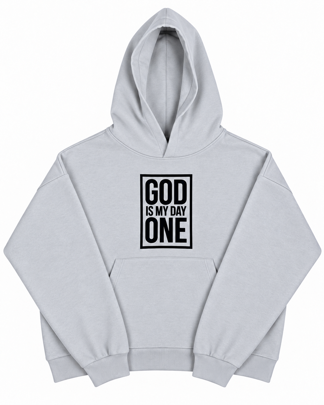 God Is My Day One Gray Christian Tracksuit Set | Embroidered