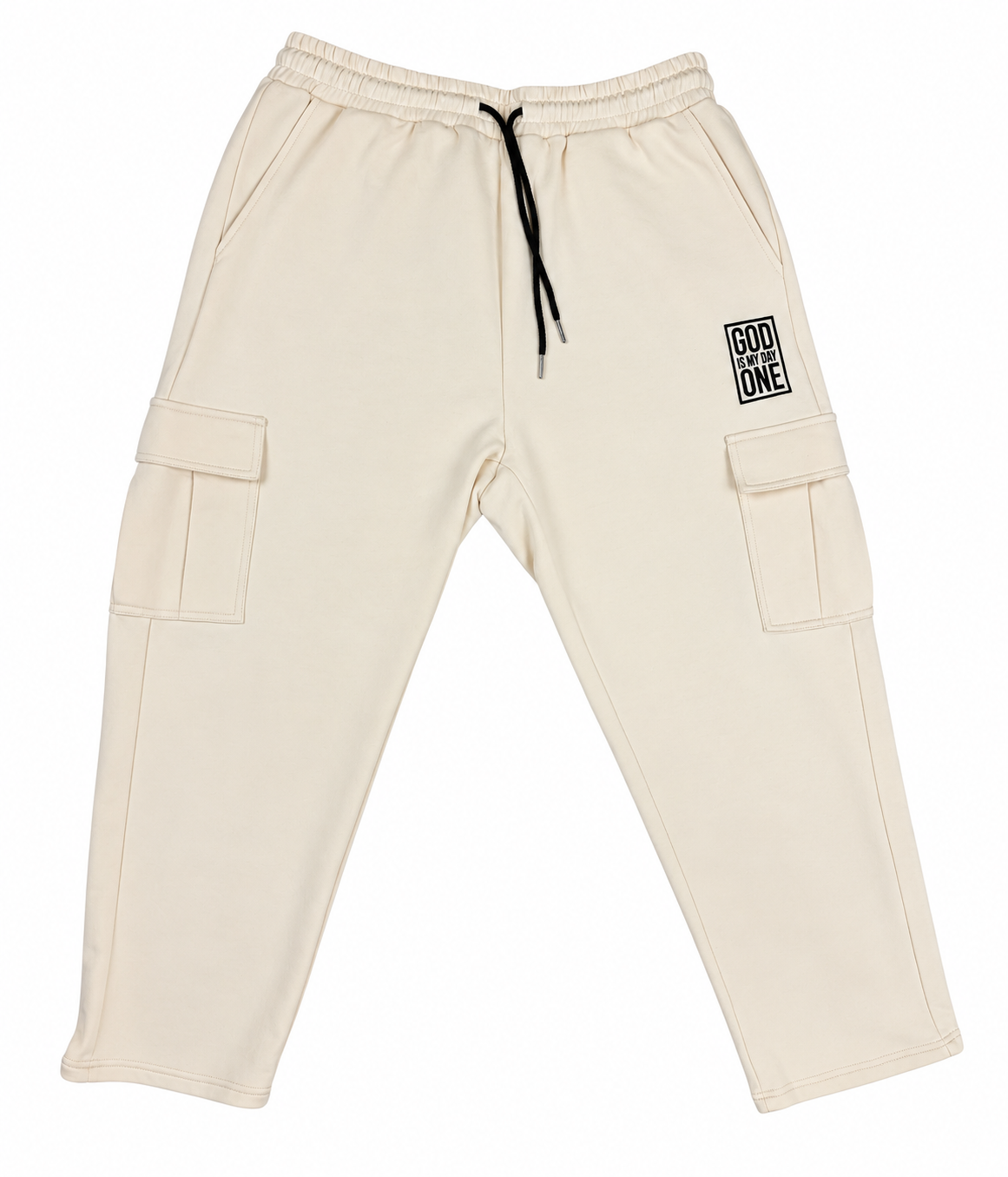 God Is My Day One Cream Christian Tracksuit Set | Embroidered