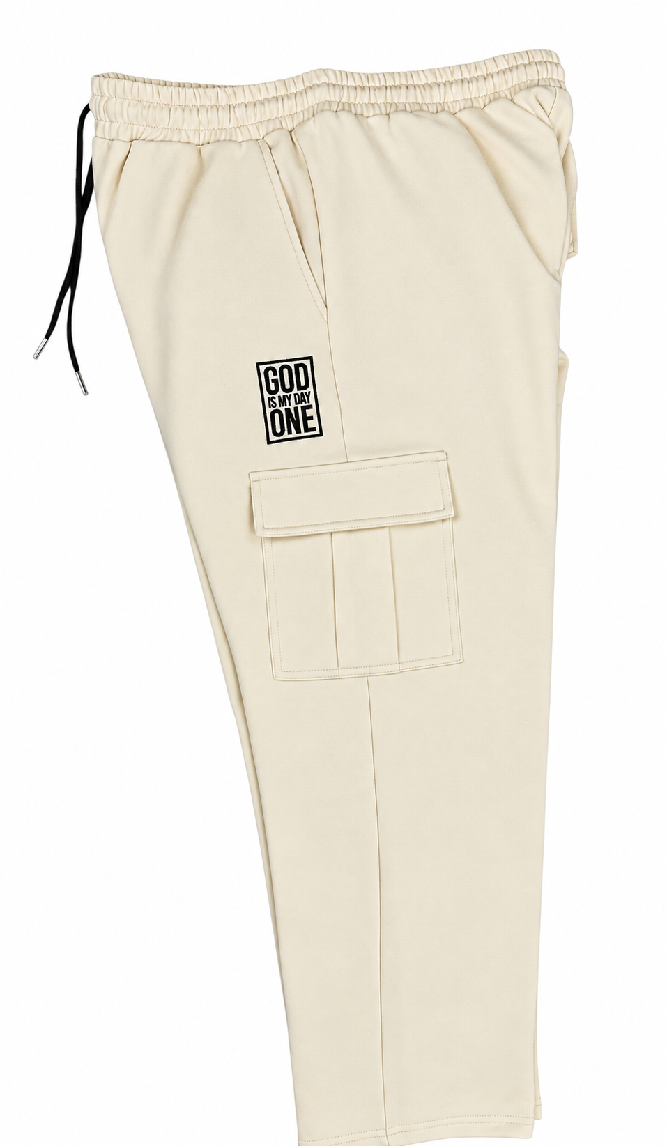 God Is My Day One Cream Christian Tracksuit Set | Embroidered