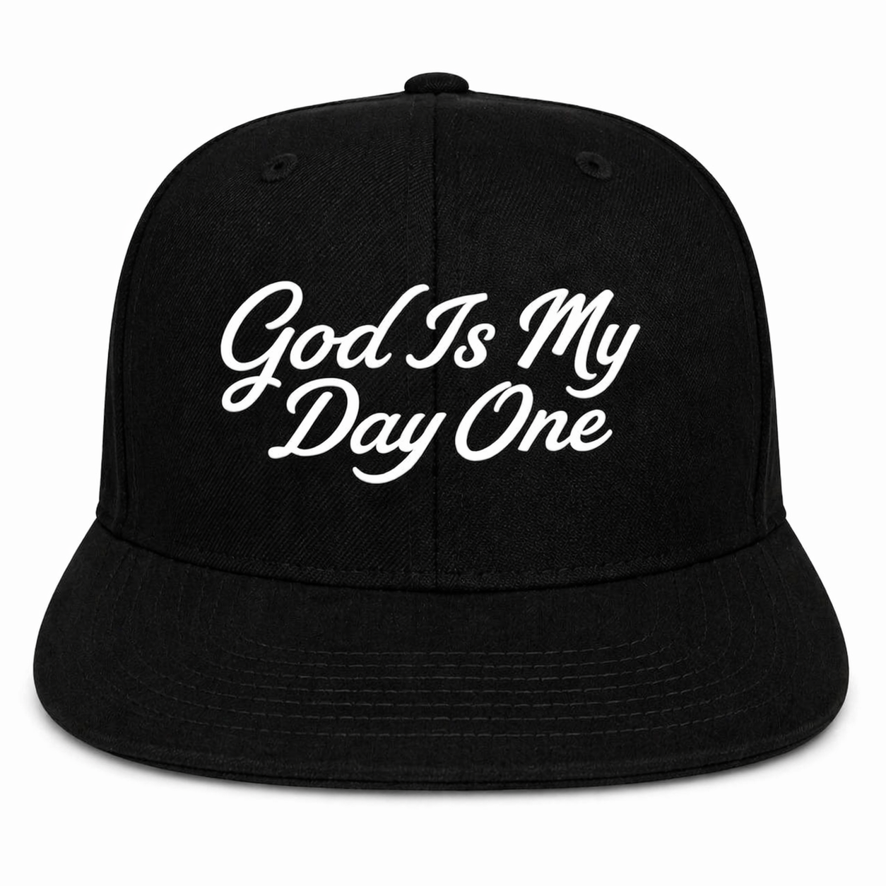 GOD IS MY DAY ONE™ — BLACK SNAPBACK