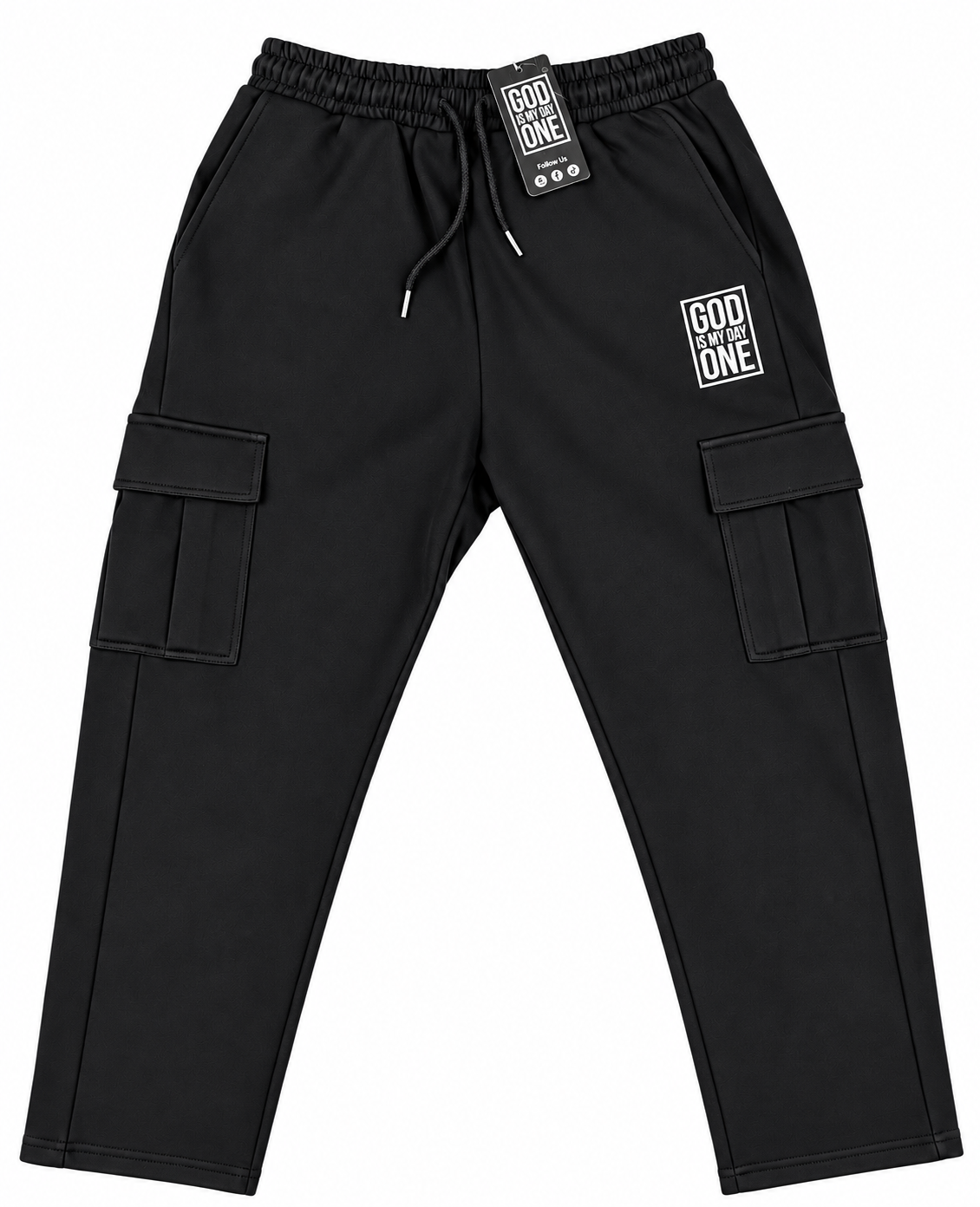 God Is My Day One Black Christian Tracksuit Set | Embroidered