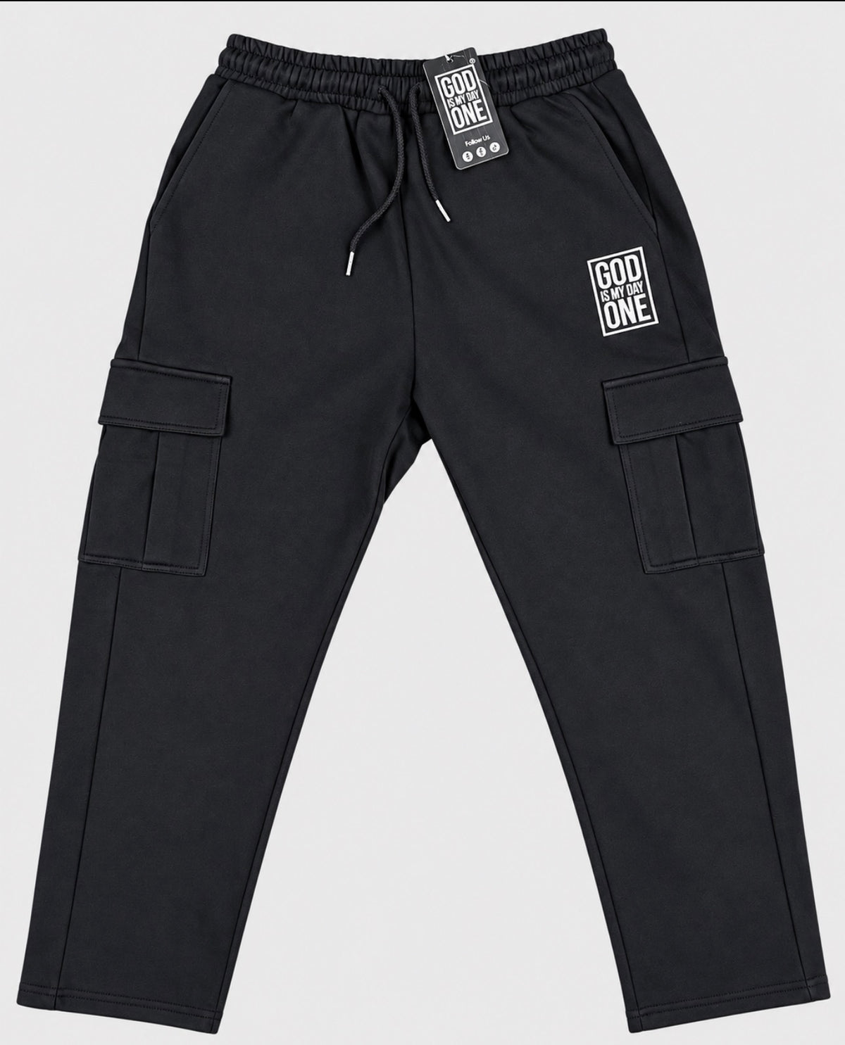 God Is My Day One Black Christian Tracksuit Set | Embroidered