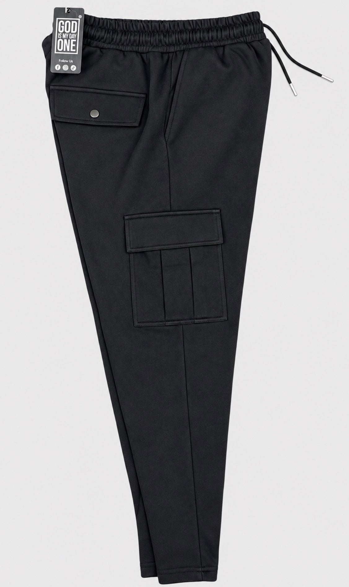 God Is My Day One Black Christian Tracksuit Set | Embroidered