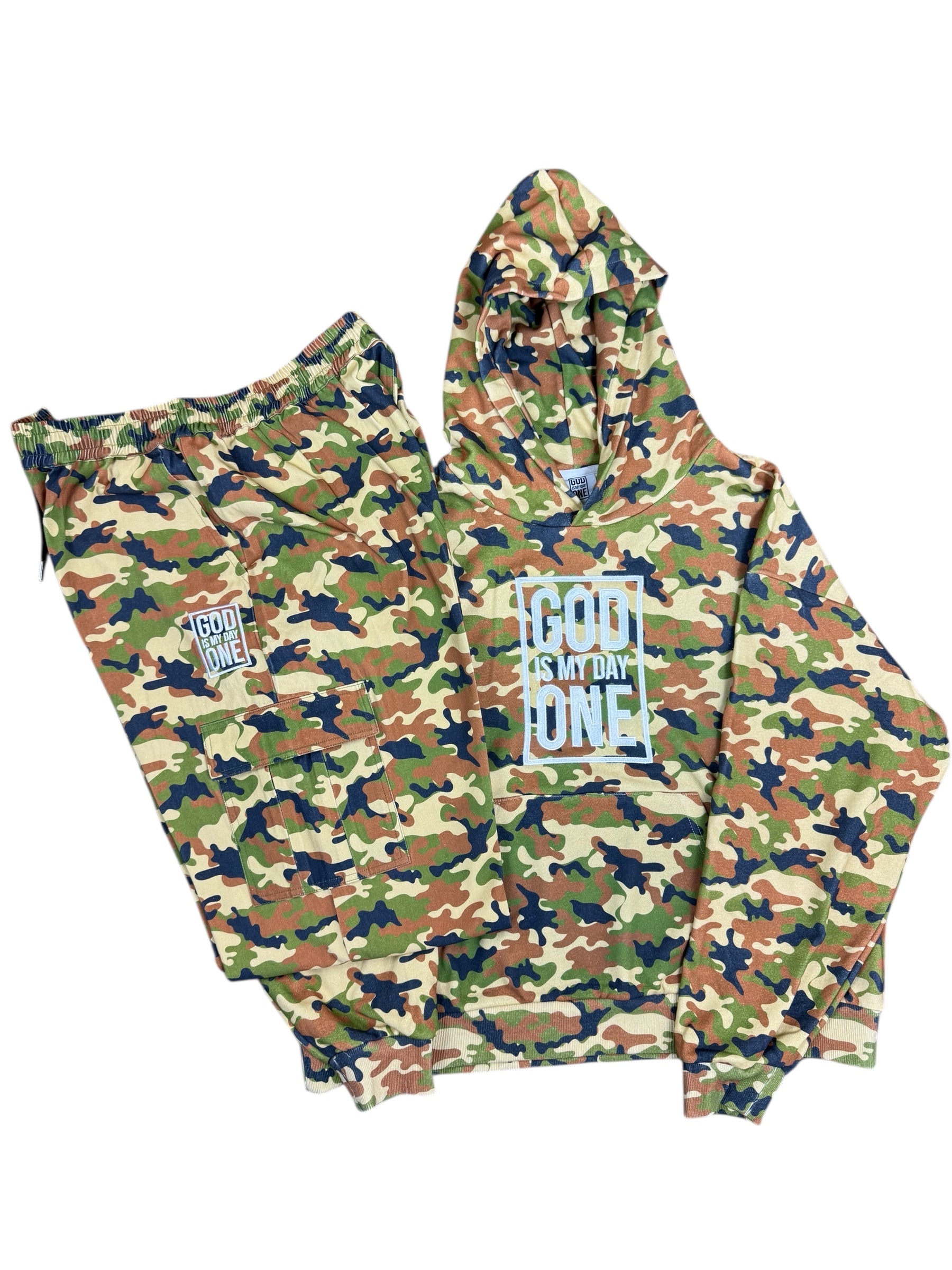 God Is My Day One –Camouflage Set | Embroidery Logo - GOD IS MY DAY ONE