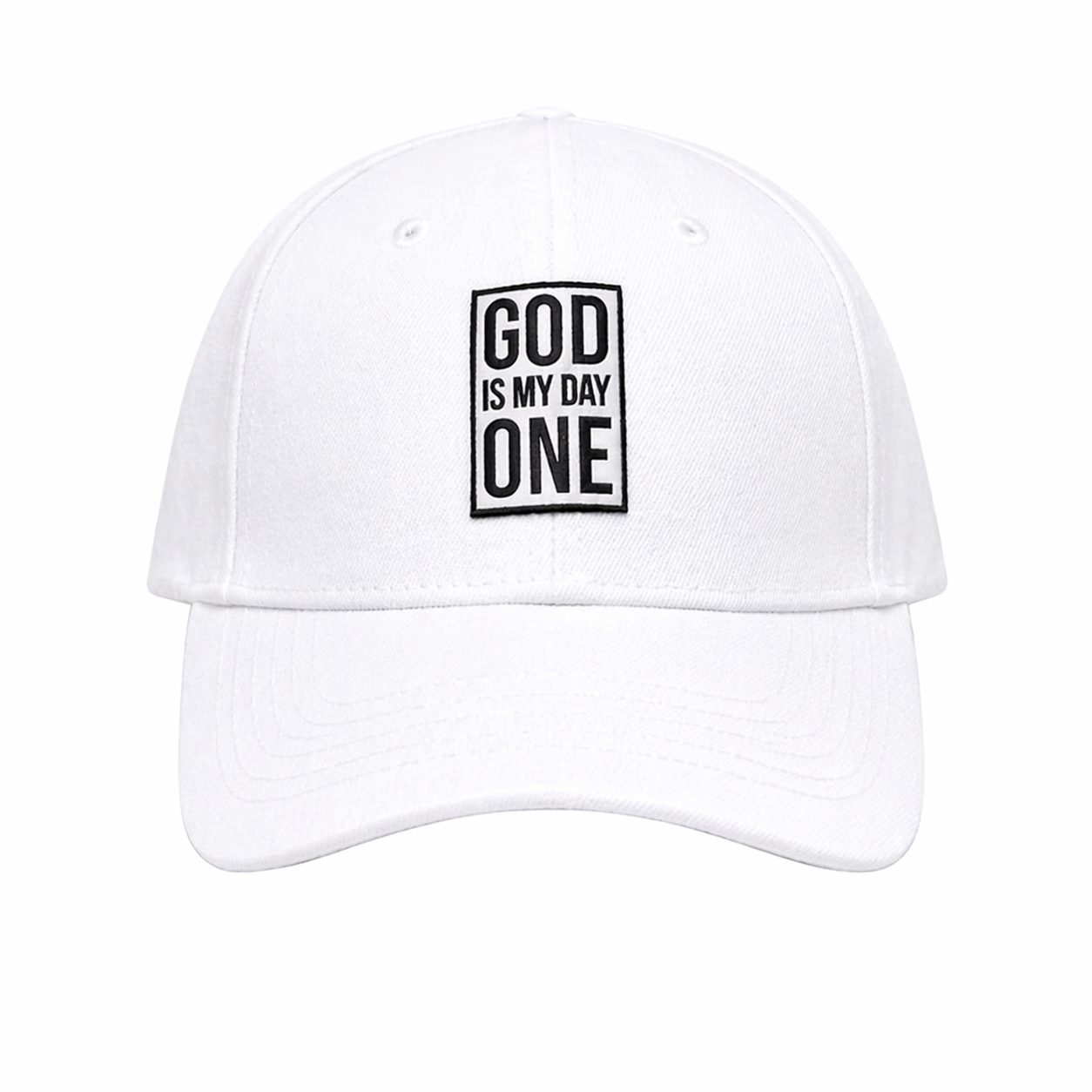GOD IS MY DAY ONE™ — WHITE SNAPBACK
